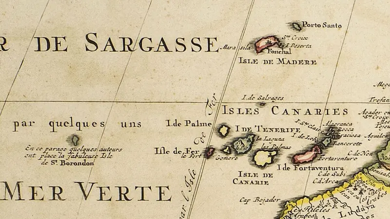 Mapa de Canarias y San Borondón